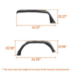 Front And Rear Tube Fender Flares with Removable LED Turn Signals for 2018 - 2024 Jeep Wrangler JL - GENSSI Exterior Part