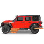 Front And Rear Tube Fender Flares with Removable LED Turn Signals for 2018 - 2024 Jeep Wrangler JL - GENSSI Exterior Part