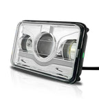 4x6 LED Projector Demon DRL Eyes Headlights Chrome Set Lighting