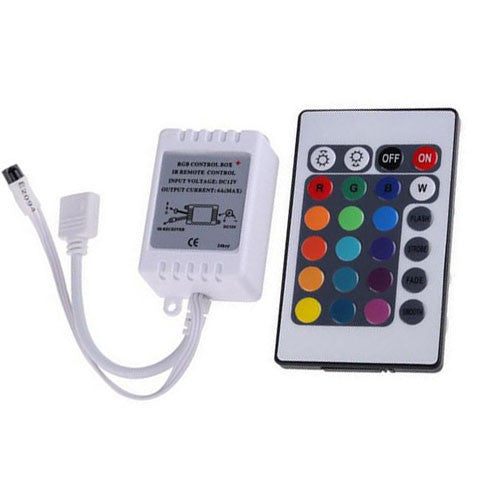LED Strip RGB Controller IR 24 Key Thin Remote Lighting
