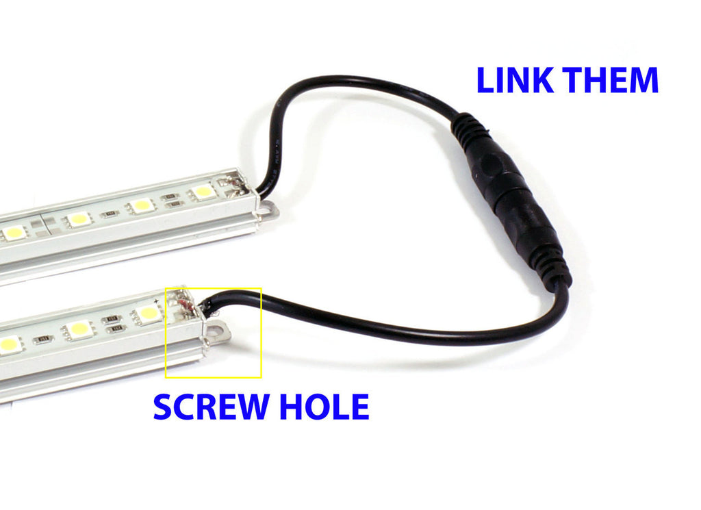 LED Tube Strip 50cm Aluminum Waterproof (2 Pack) Lighting