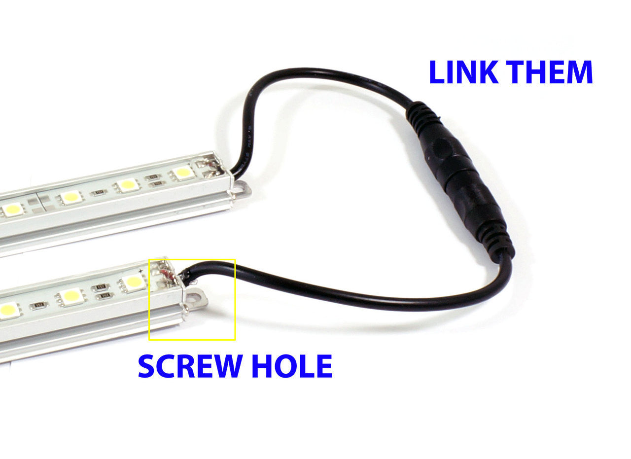 LED Tube Strip 50cm Aluminum Waterproof (2 Pack) Lighting