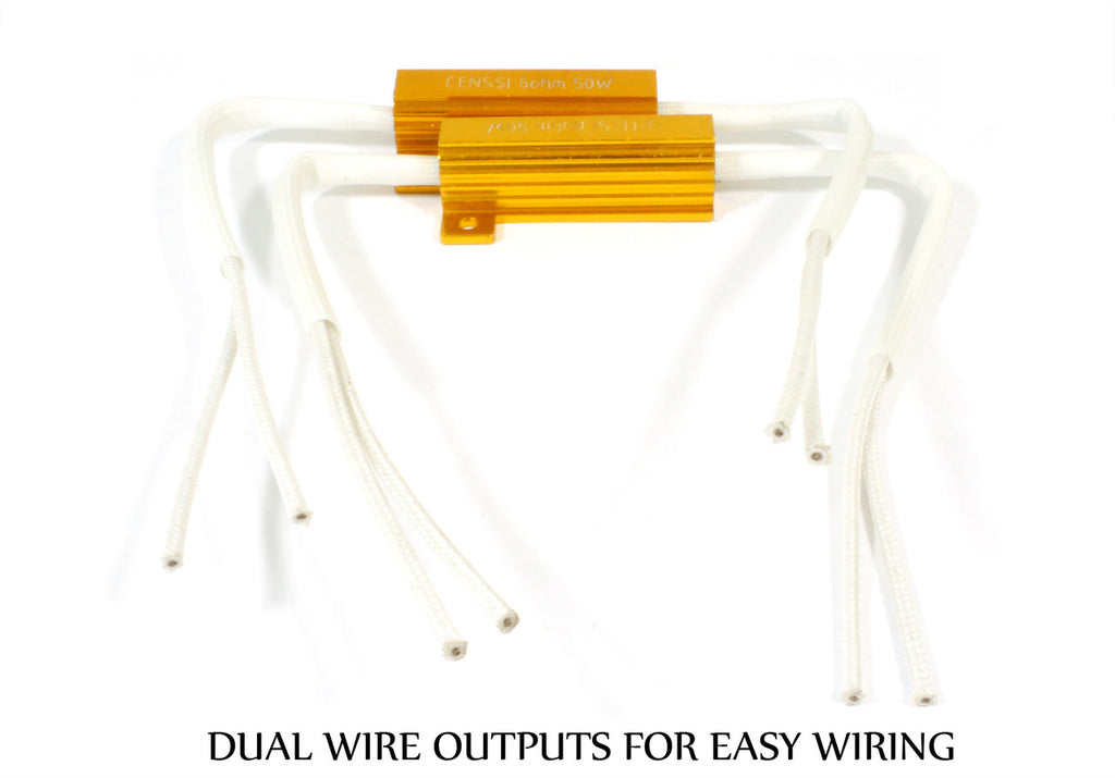 50W Load Resistor Packs for HID LED Wiring (2 Pack) Lighting