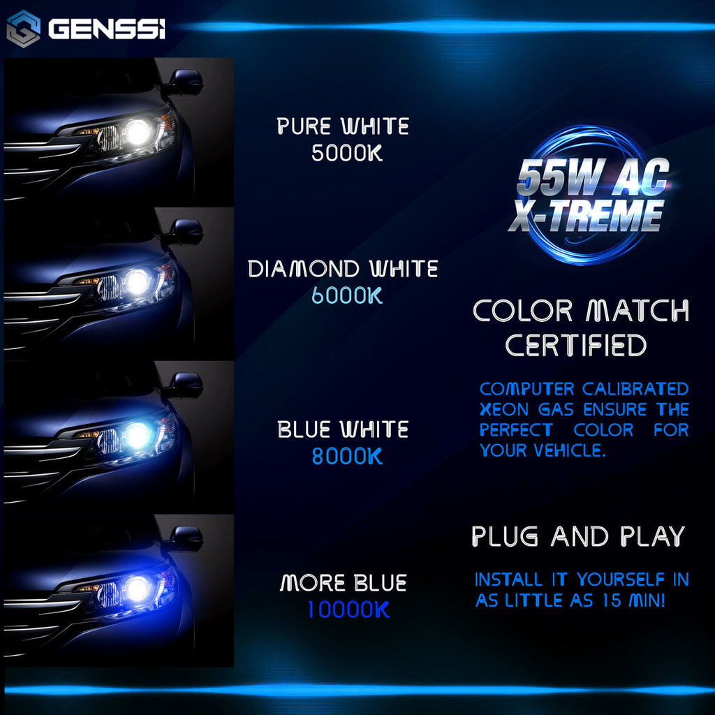 Bi-Xenon HID Kit Conversion X-treme Performance Xenon AC 55W Lighting