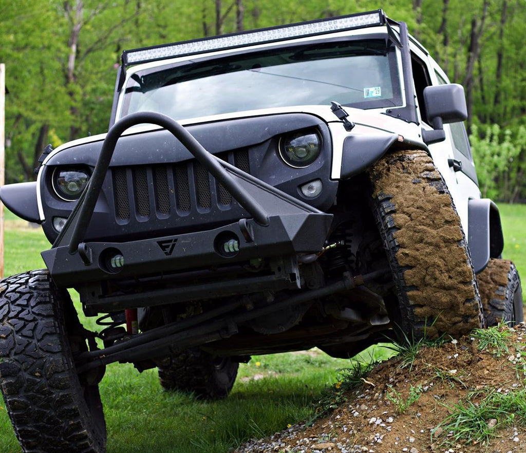 Front Transformer Nineteen Bumper w/Bull Bar for Wrangler 2007-2018 Bumper