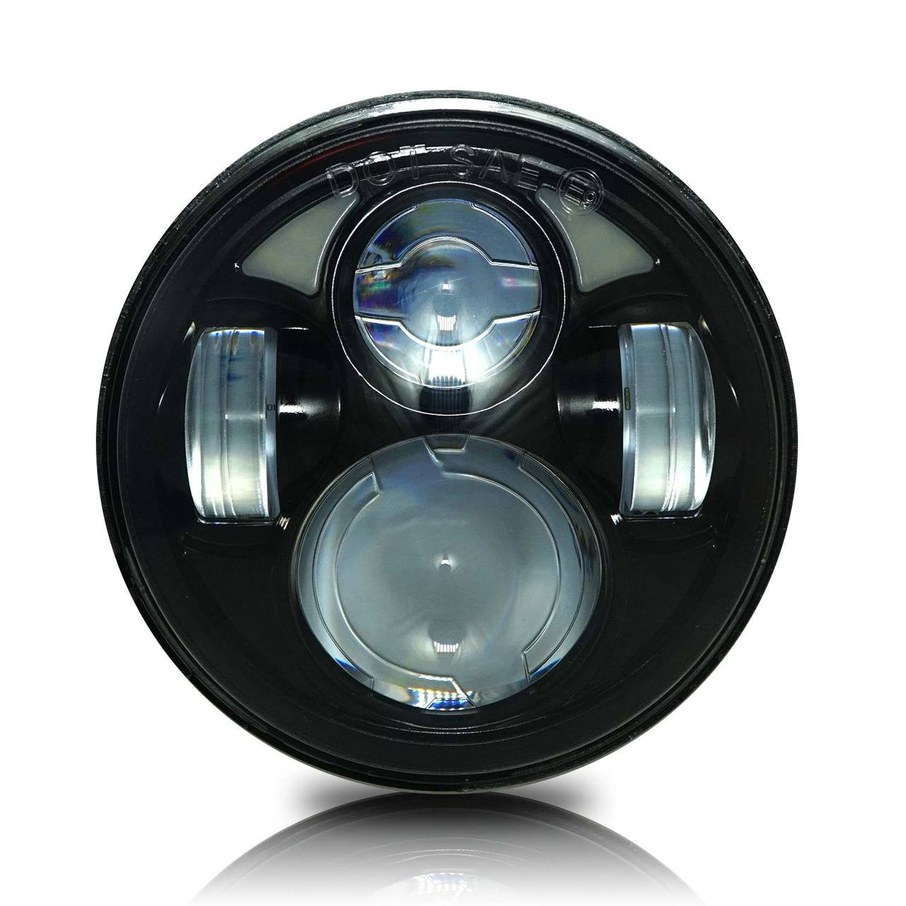 5.75 (5 3/4) Inch LED Black Projector Headlights Round Set Lighting