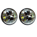 5.75 (5 3/4) Inch LED Chrome Projector Headlights Round Set - GENSSI Lighting