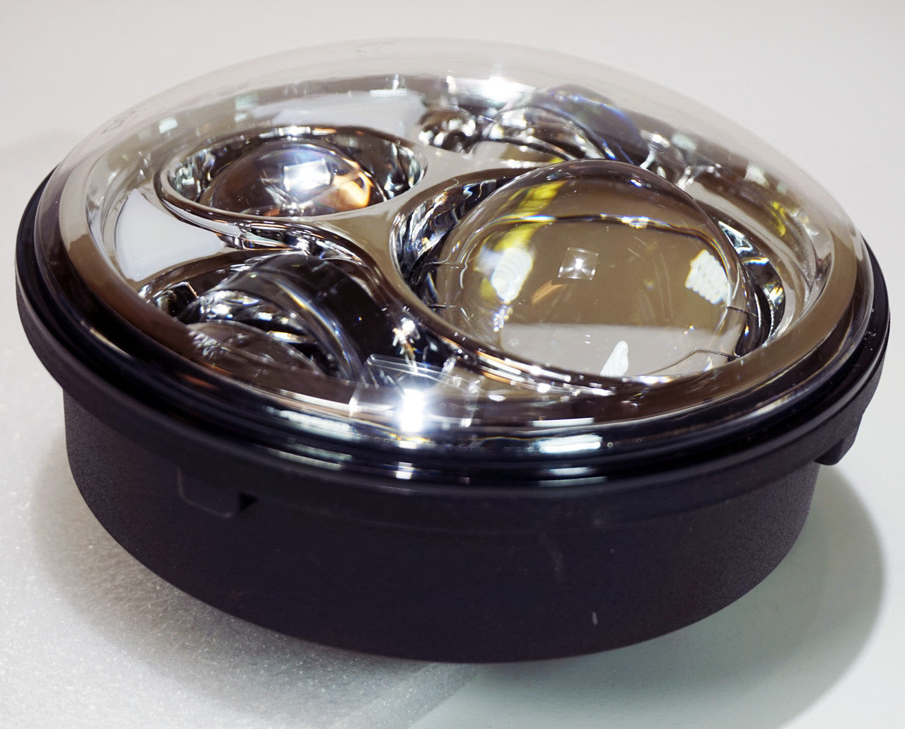 5.75 (5 3/4) Inch LED Chrome Projector Headlights Round Set Lighting