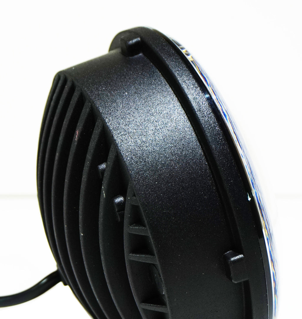 5.75 (5 3/4) Inch LED Chrome Projector Headlights Round Set Lighting