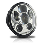 5.75 (5 3/4) In LED Projector Motorcycle Headlight Round DOT V2 Chrome - GENSSI Lighting