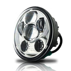 5.75 (5 3/4) In LED Projector Motorcycle Headlight Round DOT V2 Chrome Lighting