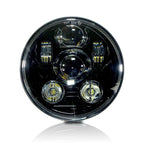 5.75 (5 3/4) In LED Black Projector Headlight Round DOT V2 Set - GENSSI Lighting