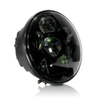 5.75 (5 3/4) In LED Black Projector Motorcycle Headlight Round DOT V2 - GENSSI Lighting