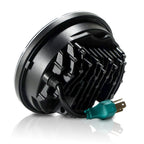 5.75 (5 3/4) In LED Black Projector Headlight Round DOT V2 Set - GENSSI Lighting