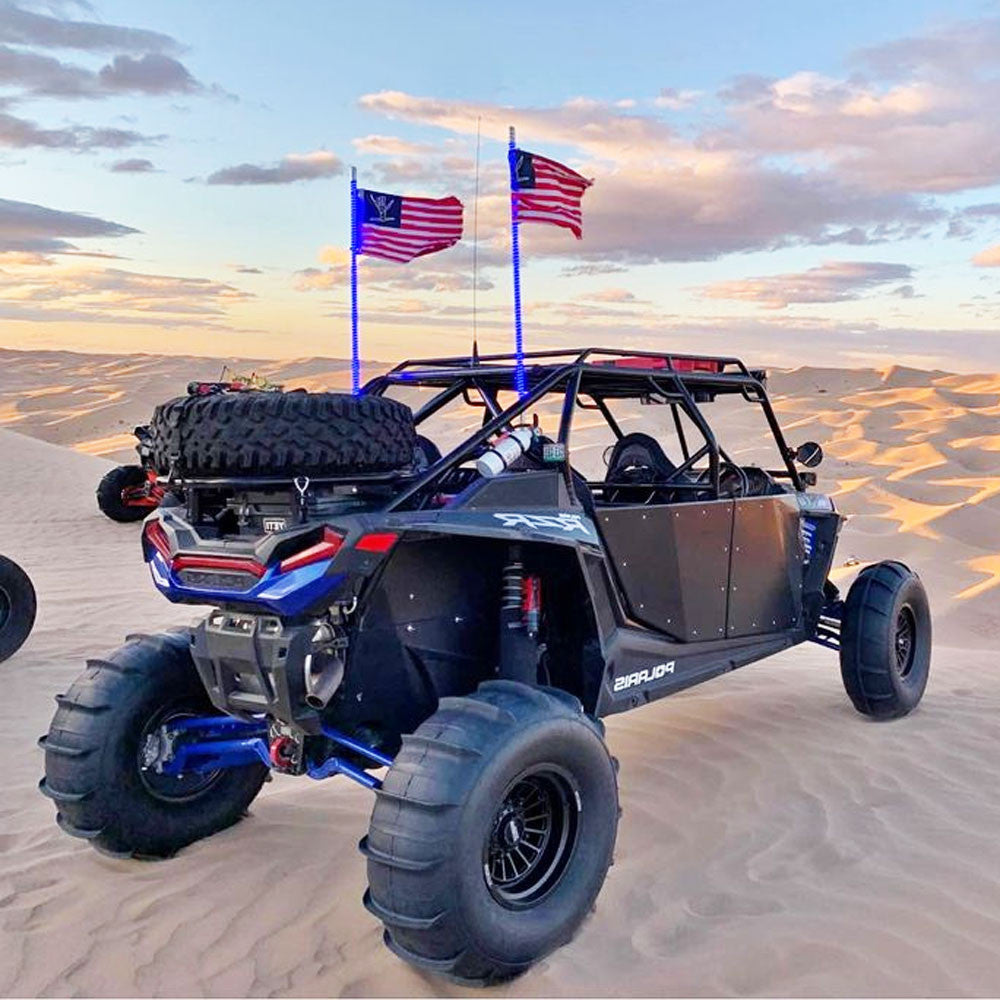 LED RGB Color Chasing Whip Lights 3 4 5 Feet Lighting