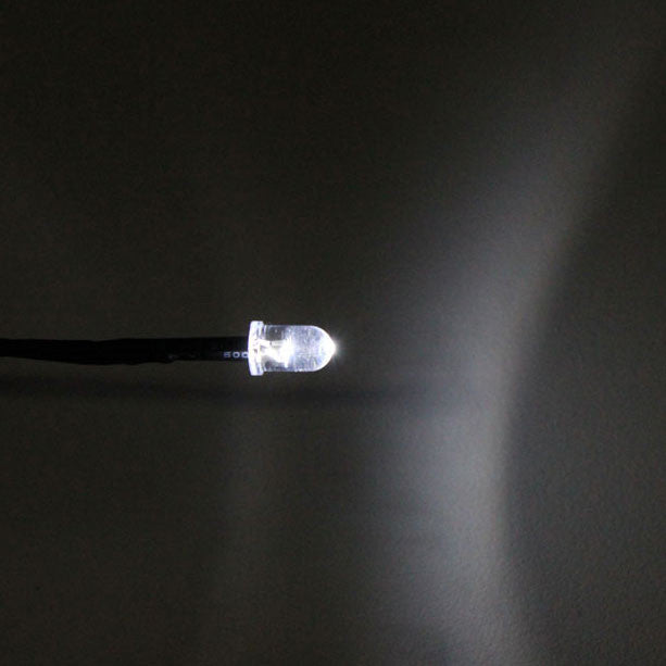 5mm Round LED Lights with 55cm Wire 12V (10 Pack) Lighting