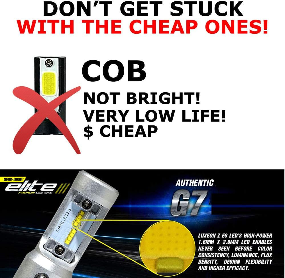 LED Headlight Conversion Kit Compatible with Can-Am Spyder RT RT-S RT Limited Low High Beam Lighting