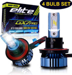 LED Headlight Kit Low Beam and High Beam Light Set Compatible with Chevy Silverado Sierra 1500 2500 3500 HD - GENSSI Lighting