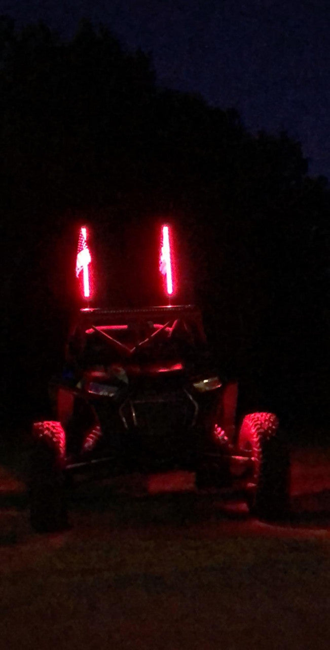 LED RGB Color Chasing Whip Lights 3 4 5 Feet Lighting