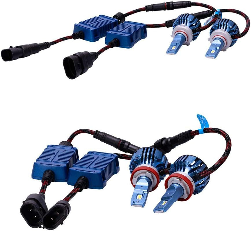 LED Headlight Kit Low Beam and High Beam Light Set Compatible with Chevy Silverado Sierra 1500 2500 3500 HD Lighting