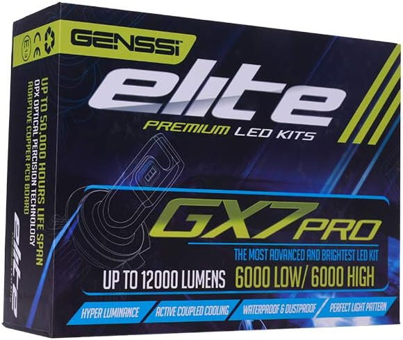 Genssi Low Beam LED Bulb Headlight Headlamp Kit Compatible with Freightliner Cascadia 2008-2017 Lighting