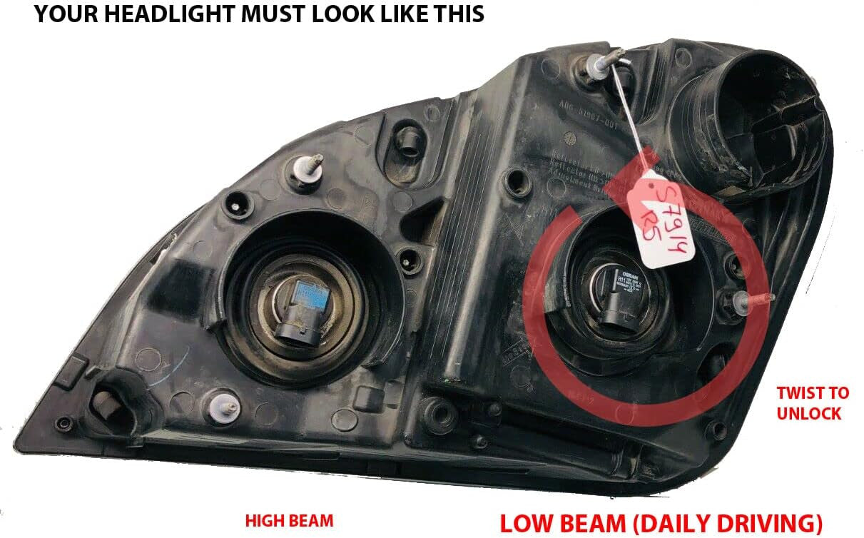 Genssi Low Beam LED Bulb Headlight Headlamp Kit Compatible with Freightliner Cascadia 2008-2017 Lighting