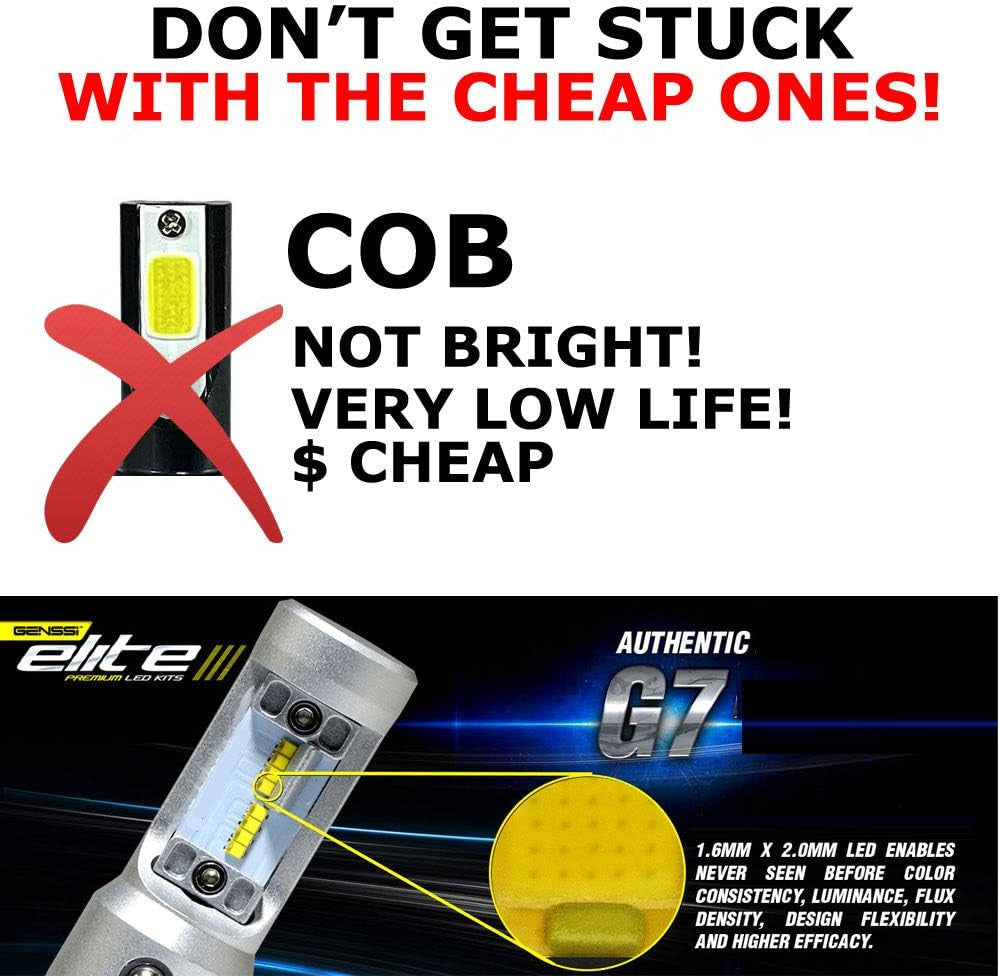 LED Low Beam Headlight Bulb Kit Compatible with Freightliner Columbia 120 1996-2017 Lighting