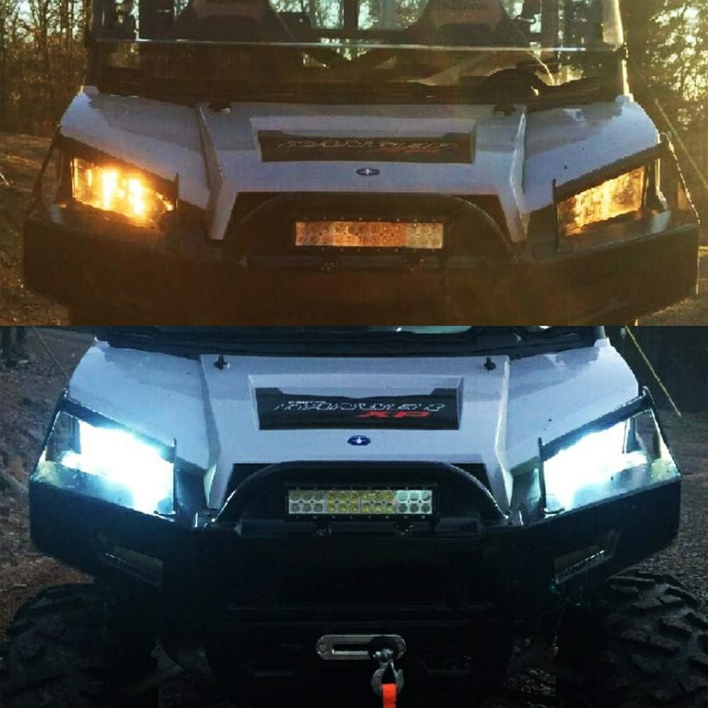 LED Conversion Bulbs Lamp Kit Compatible with Polaris Ranger RZR 570S 800S 900S 1000 XP Lighting