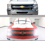 LED Headlight Kit Low Beam and High Beam Light Set Compatible with Chevy Silverado Sierra 1500 2500 3500 HD - GENSSI Lighting