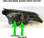 LED Headlight Kit Low Beam and High Beam Light Set Compatible with Toyota Rav4 2013 - 2015 - GENSSI Lighting