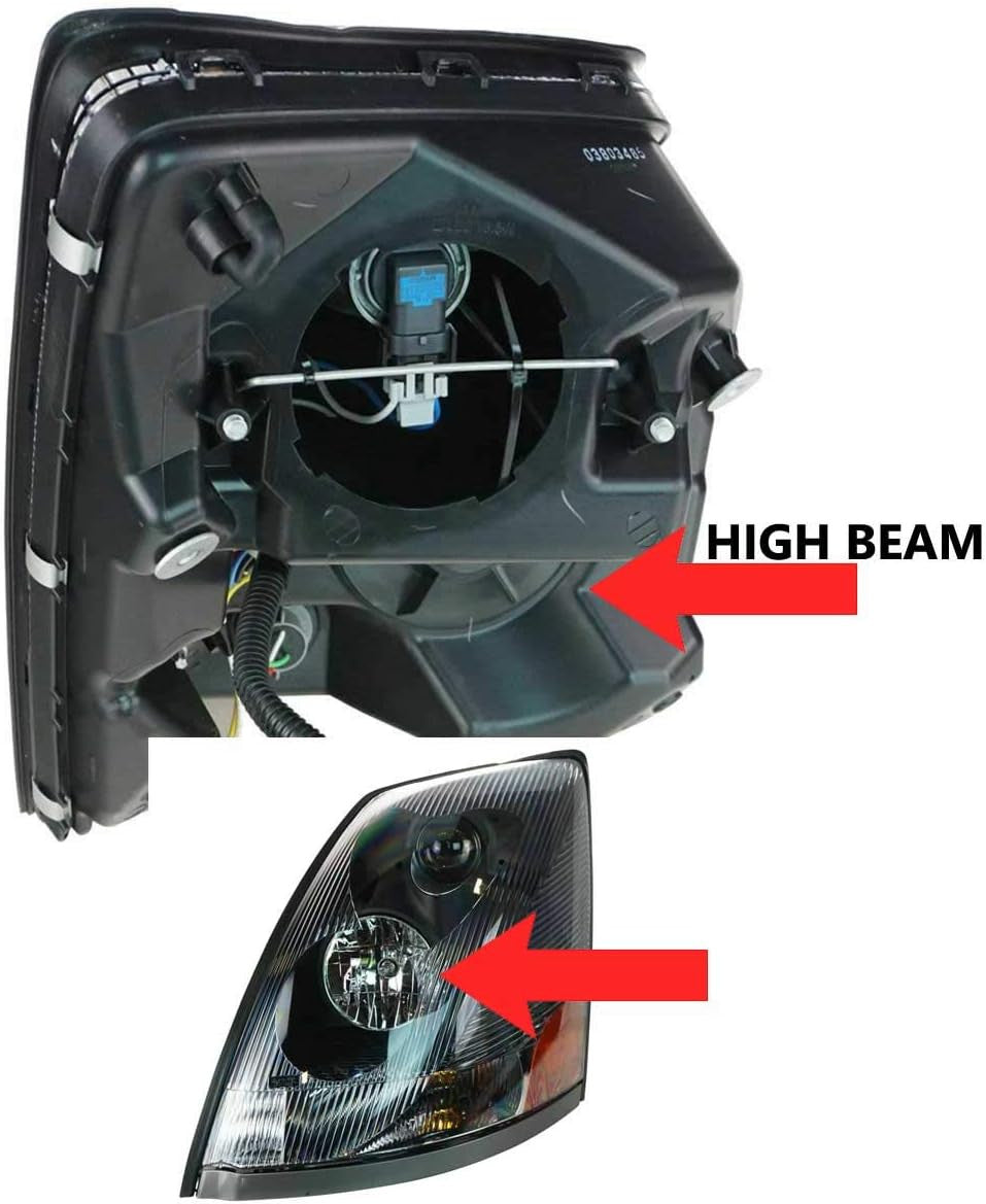 LED Conversion Kit Bulbs High Beam Compatible with Volvo VN VNL Semi Trucks 2004-2017 High Beam Only Lighting