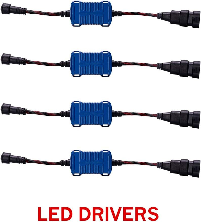 LED Conversion Headlight Low High Bulb Kit Package Compatible with Freightliner Century Class Semi Trucks Lighting