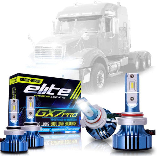 Genssi LED Low & High Beam Headlight Bulb Pro Kit Compatible with Freightliner Columbia 120 1996-2017 Default Title Lighting