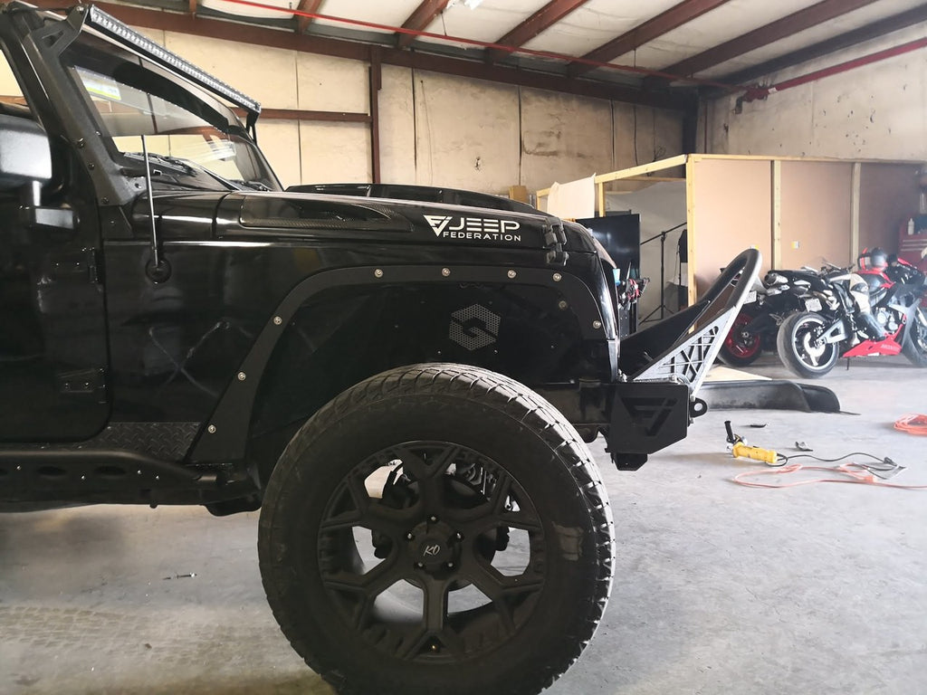 JF Steel Fender Delete Kit for Wrangler JK 2007-2018 Exterior Part