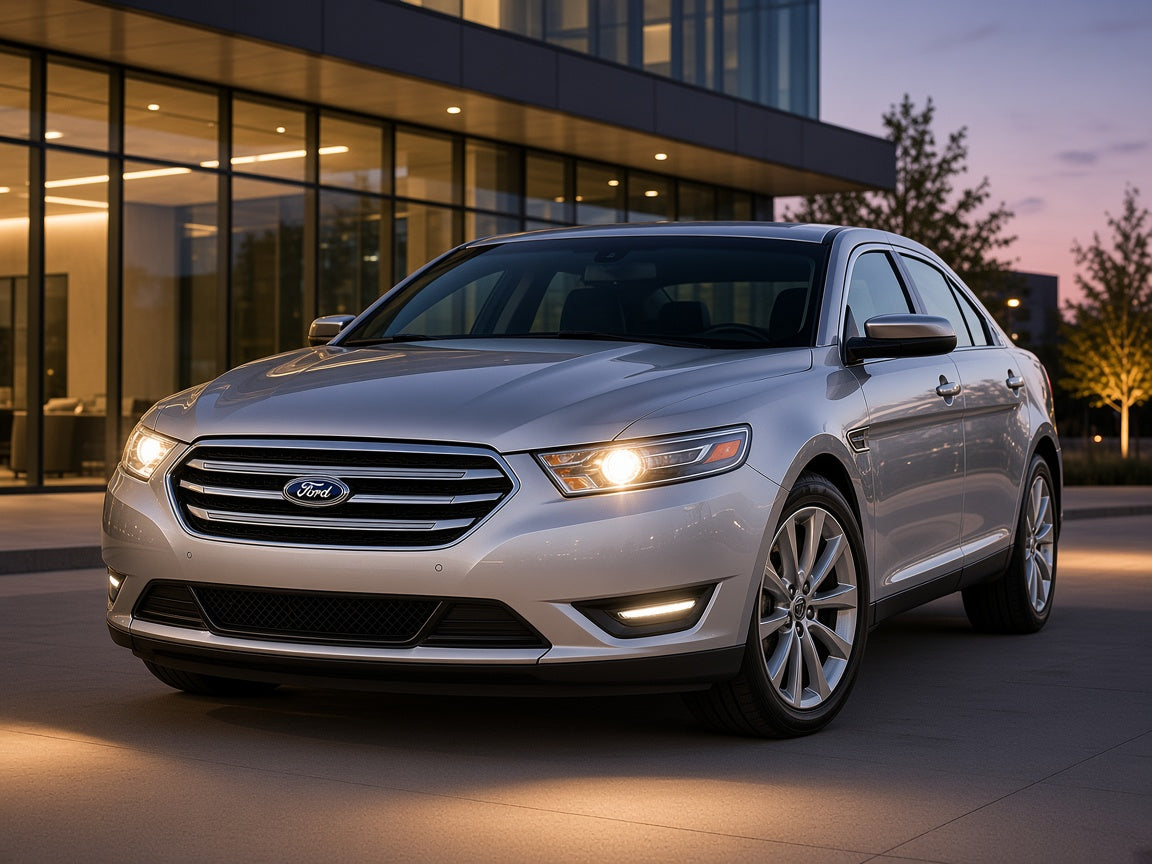 2013-2014 Ford Taurus with chrome halogen projector headlights installed
