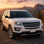 2016-2018 Ford Explorer with chrome LED headlights installed