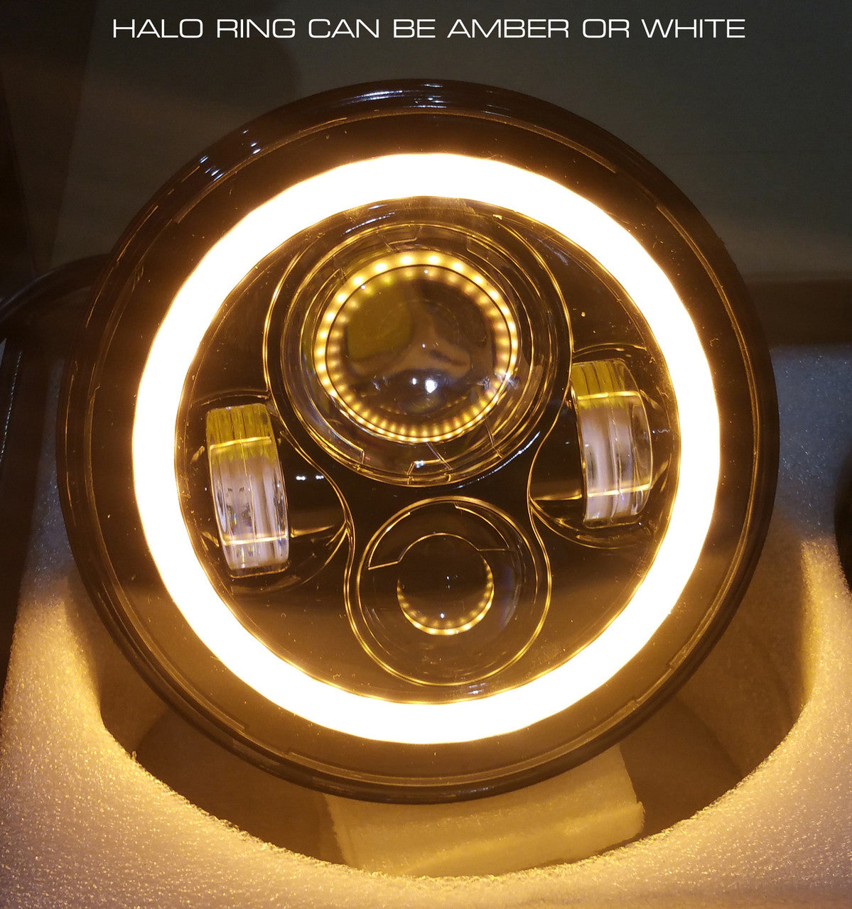 HALO Projector Black LED Headlights for Wrangler 1996-2018 Lighting