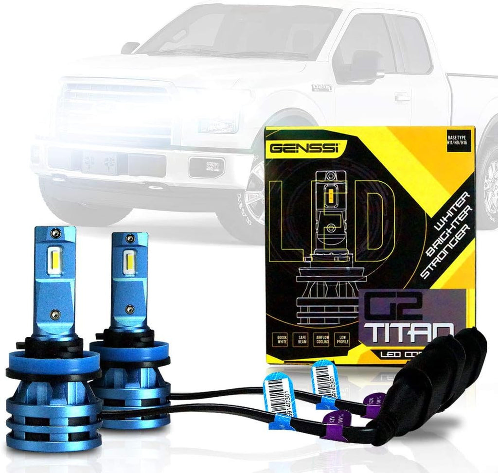 LED Headlamp Headlights Conversion Kit Compatible with Ford F150 2015-2017 Low Beam Lighting