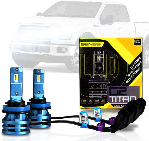 LED Headlamp Headlights Conversion Kit Compatible with Ford F150 2015-2017 Low Beam Default Title Lighting