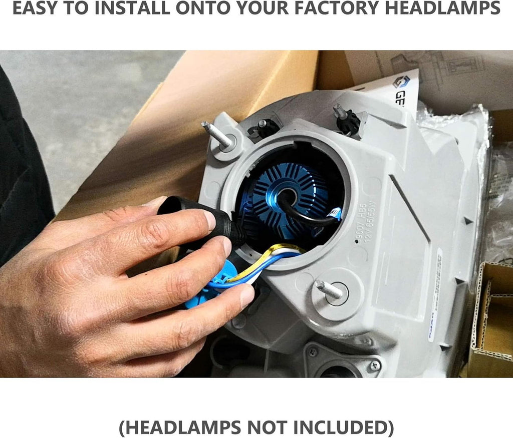 Genssi LED Headlamp Headlights Conversion Kit Compatible with International Harvester Durastar 4100 4200 4300 4400 8500 8600 Lighting