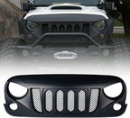 Matte Black Transformer Mesh Grille for Jeep Wrangler Rubicon Sahara Sport JK 2007 - 2018 - GENSSI Grille