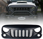 Matte Black Transformer Mesh Grille for Jeep Wrangler Rubicon Sahara Sport JK 2007 - 2018 - GENSSI Grille