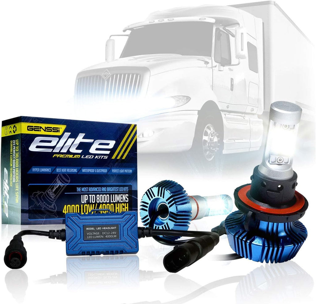 Genssi LED Conversion Kit Bulbs Compatible with International ProStar Pro Star 2008-2018 Truck Headlight Lamp High Beam Brights Lighting