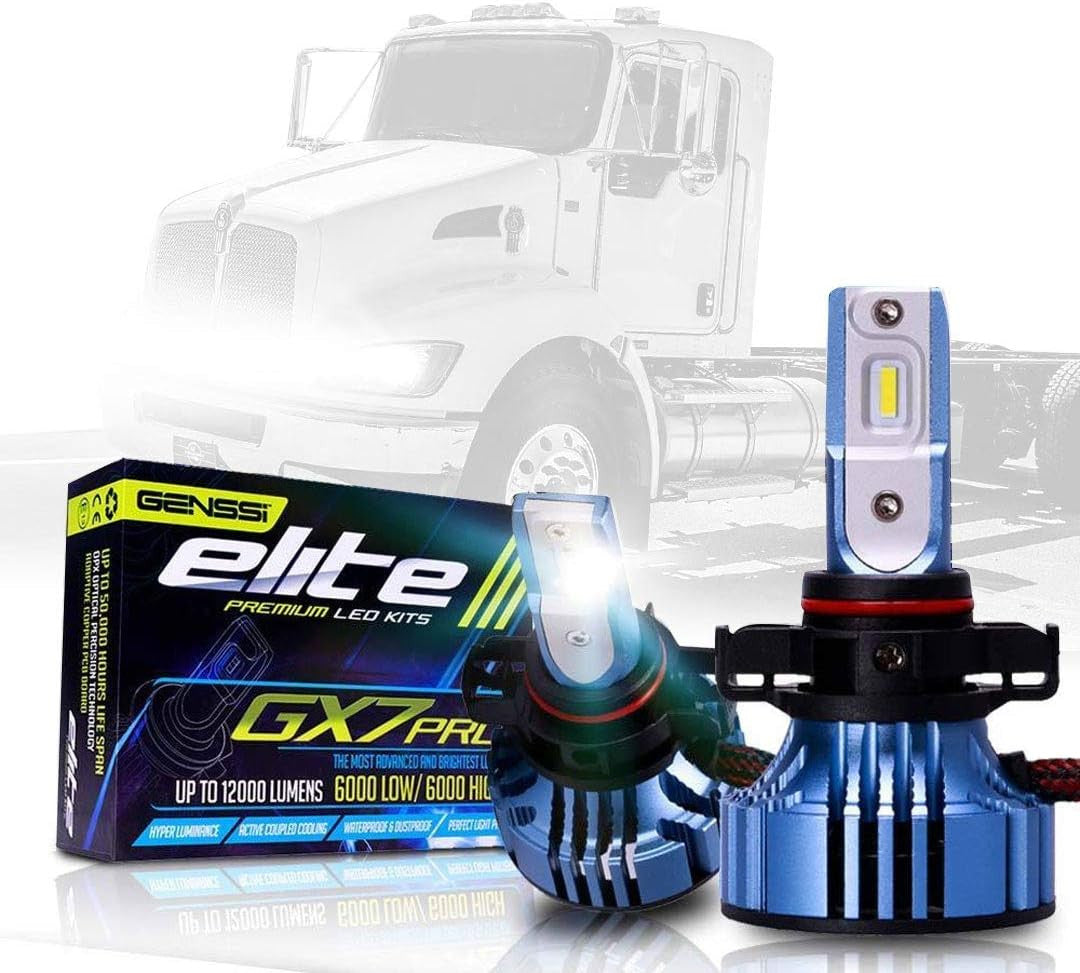 Genssi LED Low Beam Bulb Conversion Kit Compatible with Kenworth Truck T660 T600 T370 T270 T170 T470 T440 T880 Lighting