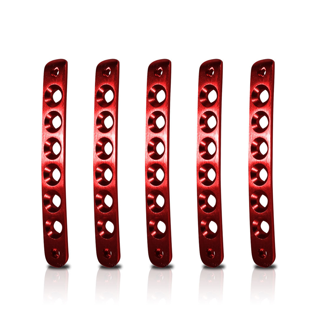 5pcs Aluminum Door Insert Trim Handle Tailgate 2007-2018 Jeep Wrangler JK 4 Door Red Interior Part