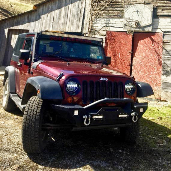 XPE Honeycomb Array Black LED Headlights for Wrangler 1996-2018 Lighting