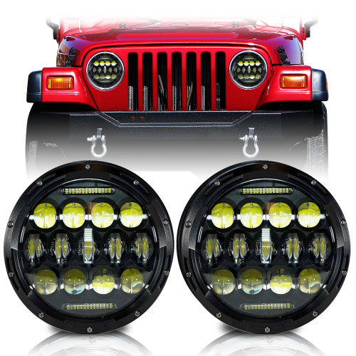 XPE Honeycomb Array Black LED Headlights for Wrangler 1996-2018 Default Title Lighting