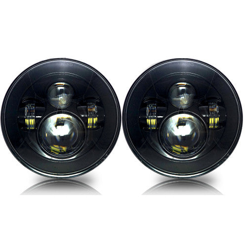 7 Inch Projector Black LED Headlights Set Default Title Lighting
