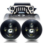 Black Projector LED Headlights for Wrangler 1996 - 2018 - GENSSI Lighting