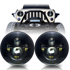Black Projector LED Headlights for Wrangler 1996 - 2018 - GENSSI Lighting